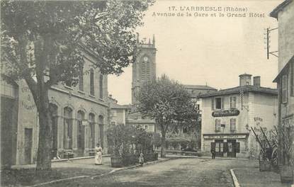 CPA FRANCE 69 "L'Arbresle, Avenue de la Gare et le Grand Hôtel"