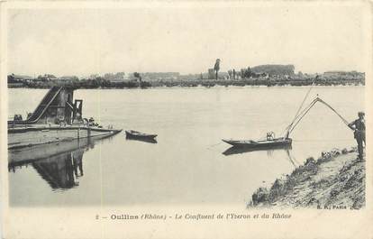 CPA FRANCE 69 "Oullins, Le confluent de l'Yzeron et du Rhône"