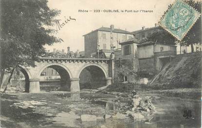 CPA FRANCE 69 " Oullins, Le Pont sur l'Izeron"