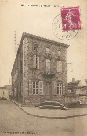 CPA FRANCE 69 " Haute Rivoire, La Mairie"