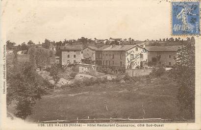 CPA FRANCE 69 " Les Halles, Hôtel Restaurant Charreton"