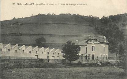 CPA FRANCE 69 " Ste Foy L'Argentière, L'Usine de Tissage Mécanique"