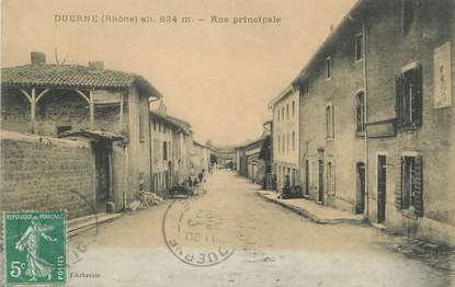 CPA FRANCE 69 " Duerne, Rue principale"