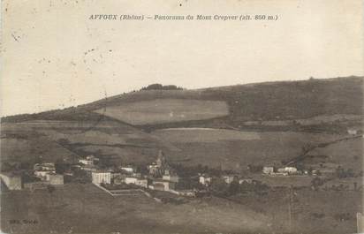 CPA FRANCE 69 " Affoux, Panorama du Mont Crepver"