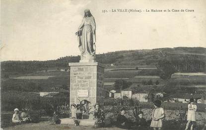 CPA FRANCE 69 " La Ville, La Madone et la Cime de Cours"