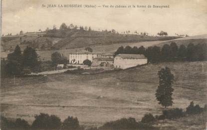CPA FRANCE 69 " St Jean La Bussière, Vue du château et la Ferme de Beaugrand"