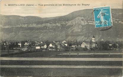 / CPA FRANCE 38 "Montalieu, vue générale et les montagnes du Bugey"