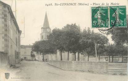 CPA FRANCE 69 " Ste Consorce, Place de la Mairie"