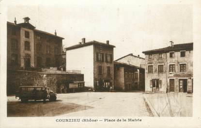 CPA FRANCE 69 " Courzieu, Place de la Mairie"