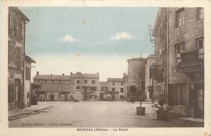 CPA FRANCE 69 " Brindas, La Place" / CACHET PERLE