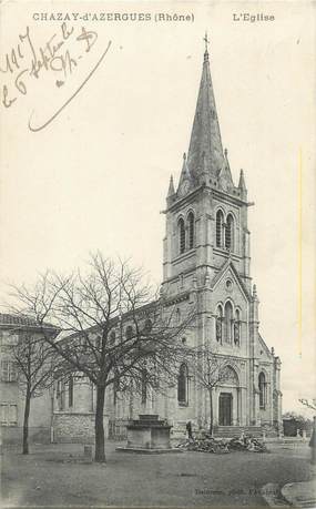 CPA FRANCE 69 "Chazay d'Azergues, L'église"