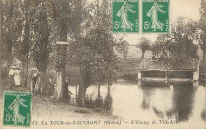 CPA FRANCE 69 " La Tour de Salvagny, L'Etang de Villedieu"
