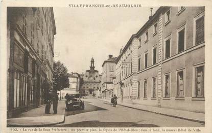 CPA FRANCE 69 "Villefranche en Beaujolais, La Rue de la Sous-Préfecture"