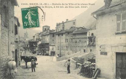 CPA FRANCE 06 "Breil, entrée de la ville et le vieux pont"