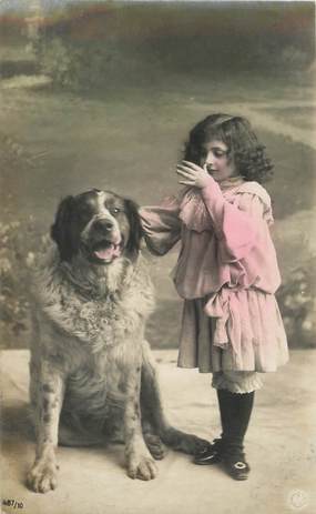 CPA ENFANT / CHIEN