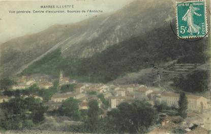 CPA FRANCE 07 "Mayres, centre d'excursions, sources de l'Ardèche"