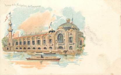 CPA FRANCE 75 " Paris, Exposition Universelle 1900, Palais de la Navigation de Commerce" / PUBLICITE CREME EXPRESS