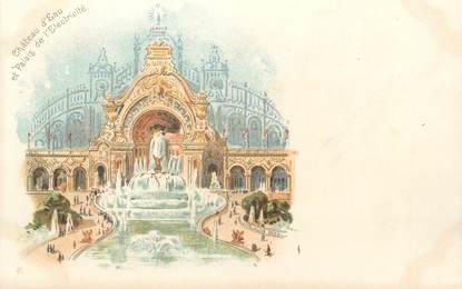 CPA FRANCE 75 " Paris, Exposition Universelle 1900, Château d'Eau et Palais de l'Electricité " / PUBLICITE CREME EXPRESS