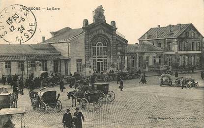 CPA FRANCE 02 "Soissons, la gare"