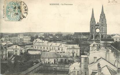 CPA FRANCE 02 "Soissons, le panorama"