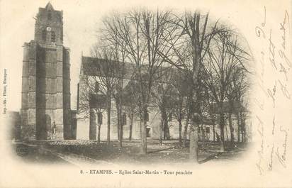 CPA FRANCE 91 " Etampes, Eglise St Martin, Tour Penchée"