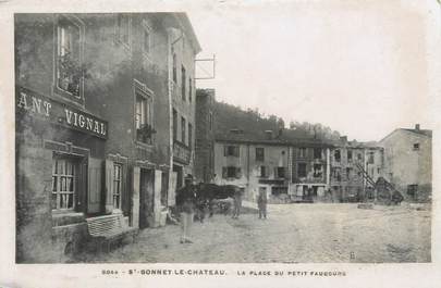 / CPSM FRANCE 43 "Saint Bonnet le Château, la place du petit Faubourg"