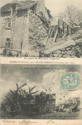 CPA FRANCE 86 "Crime d'Usseau près de Chatellerault, mai 1905, la maison de Roy"