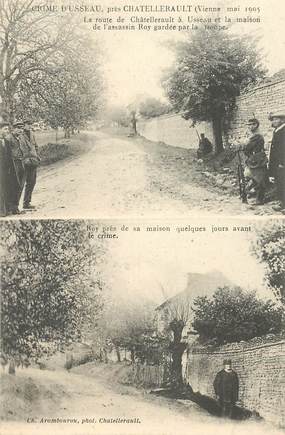 CPA FRANCE 86 "Crime d'Usseau près de Chatellerault, mai 1905, la maison de l'assassin Roy"