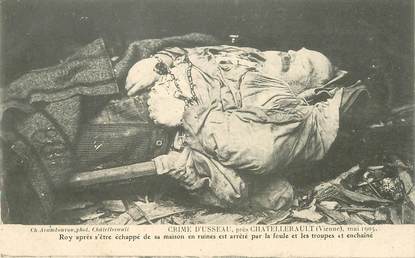 CPA FRANCE 86 "Crime d'Usseau près de Chatellerault, mai 1905, Assassin Roy"