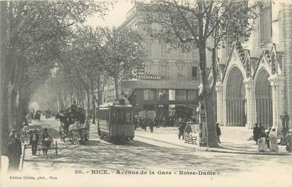 CPA FRANCE 06 "Nice, Avenue de la Gare - Notre Dame" / TRAMWAY