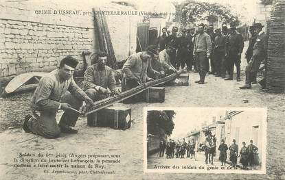 CPA FRANCE 86 "Crime d'Usseau près de Chatellerault, mai 1905, les soldats du 6ème génie"