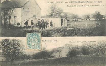 CPA FRANCE 86 "Crime d'Usseau près de Chatellerault, mai 1905, la maison  de Roy"