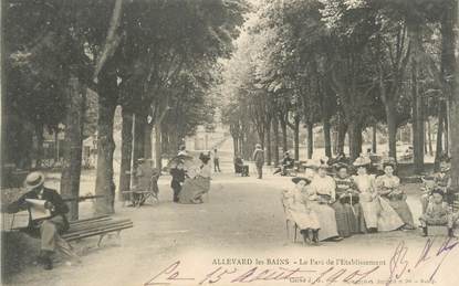 CPA BERGERET " FRANCE 38, Allevard les Bains, Le parc de l'établissement"