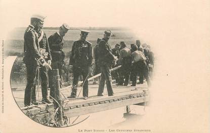 CPA BERGERET " Le Pont Birago, Les Officiers Etrangers"