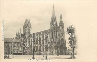 CPA BERGERET " FRANCE 76 Rouen, Eglise et Place St Ouen"