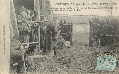 CPA FRANCE 86 "Crime d'Usseau près de Chatellerault, mai 1905, le poste des soldats du 32 ème ligne"
