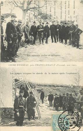 CPA FRANCE 86 "Crime d'Usseau près de Chatellerault, mai 1905, les autorités civiles et militaires"