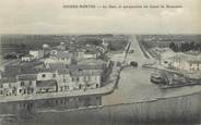 30 Gard / CPA FRANCE 30 "Aigues Mortes, la gare et perspective du Canal de Beaucaire"