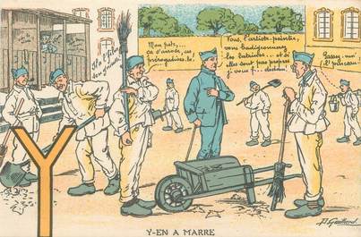 CPA MILITAIRE HUMOUR ALPHABET : Y