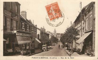 / CPA FRANCE 71 "Paray le Monial, rue de la gare"