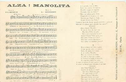 CPA CHANSON ENFANTINE " Alza Manolita"