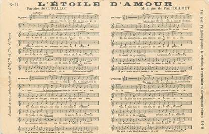 CPA CHANSON ENFANTINE " L'étoile d'Amour"