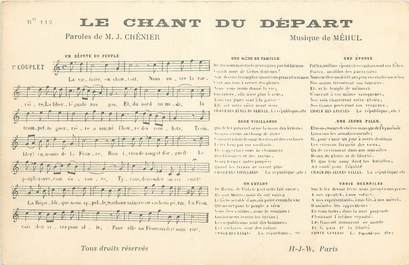 CPA CHANSON ENFANTINE " Le Chant du Départ"