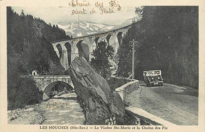 / CPA FRANCE 74 "Les Houches, le viaduc Sainte Marie et la chaine des Fiz"
