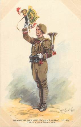 CPA MILITAIRE " Infanterie de ligne 172ème régiment Clairon"