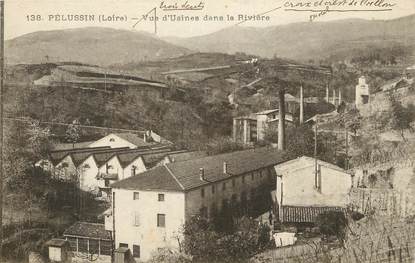 / CPA FRANCE 42 "Pelussin, vue d'usines dans la rivière"