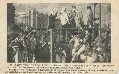 CPA FAMILLE ROYALE " Exécution de Louis XVI"