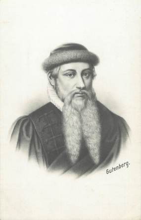 CPA INVENTEUR " Gutenberg" / IMPRIMERIE