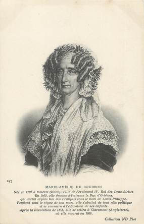 CPA FAMILLE ROYALE " Marie Amélie de Bourbon"
