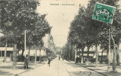 / CPA FRANCE 42 "Roanne, rue Nationale"